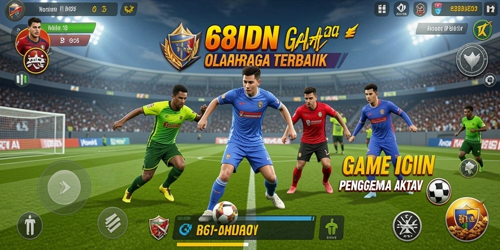 Tampilan gameplay menarik dari 68IDN yang menampilkan aksi olahraga.
