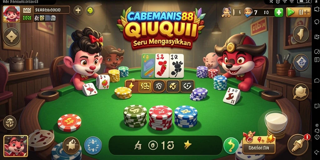 Tampilan gameplay QiuQiu yang menarik dari CABEMANIS88.