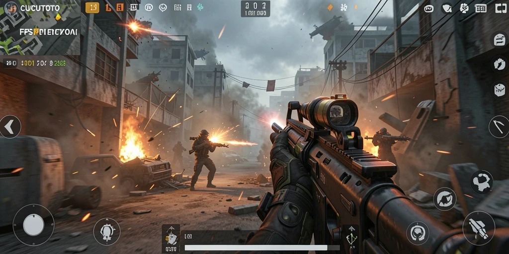 Screenshot gameplay CUCUTOTO menampilkan aksi pertempuran yang intens.