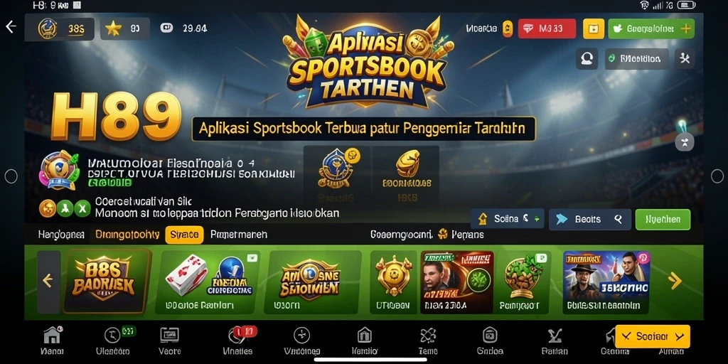 Tampilan menarik H89 dengan fitur taruhan olahraga yang lengkap.