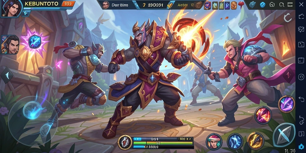 Tampak gameplay menarik dalam pertandingan seru KEBUNTOTO.