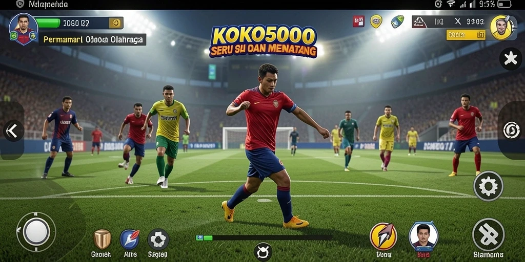 Tampilan gameplay KOKO5000 yang memukau dalam pertandingan olahraga.