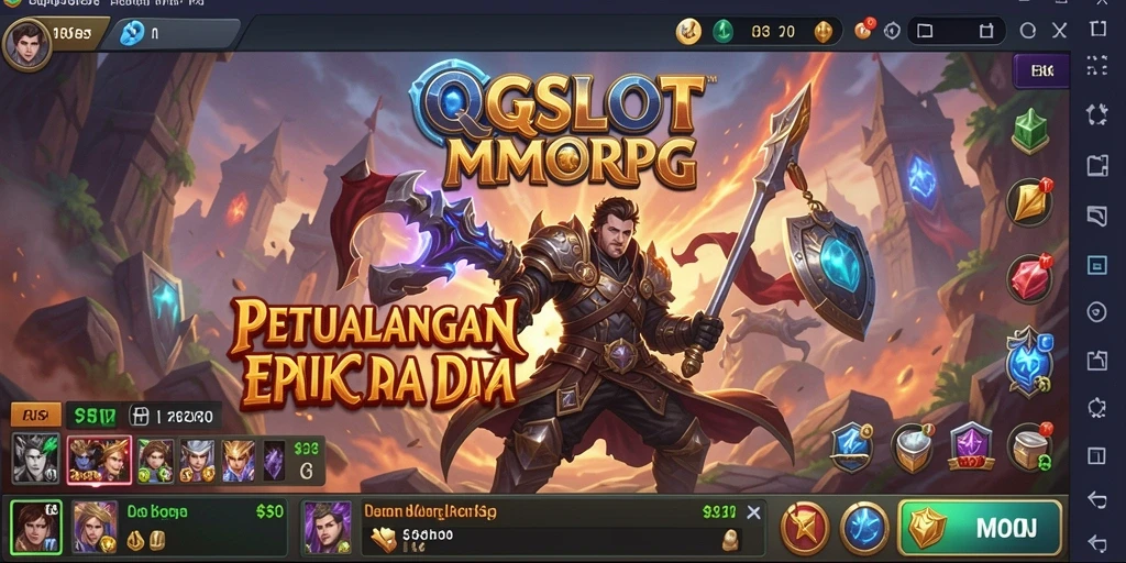 Tampilan menakjubkan dari gameplay <strong>QQSLOT</strong> dalam dunia MMORPG.