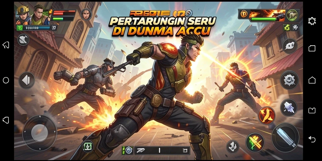 Screenshot gameplay <strong>REZEGO</strong> menampilkan aksinya yang mendebarkan.
