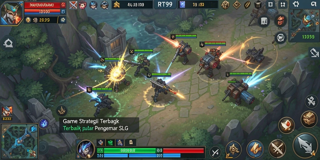 Tampilan gameplay SLG yang menegangkan dan seru dalam RT99.