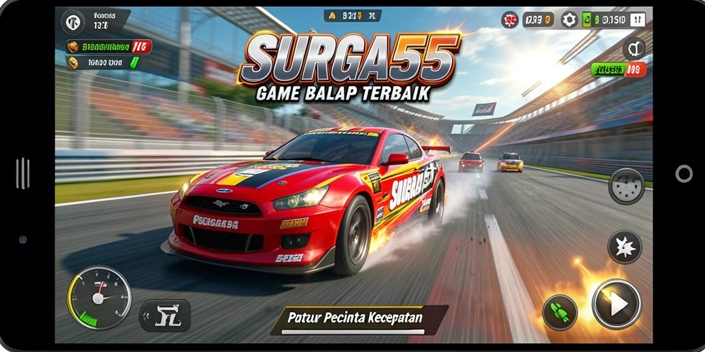 Gameplay balap seru dalam SURGA55 dengan grafis menawan.